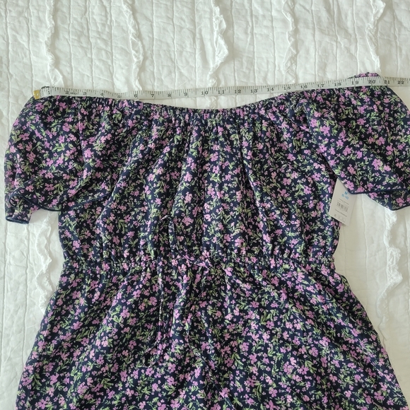 Time and Tru Floral On/Off Shoulder Flutter Sleeve Maxi Dress M NWT Multi Tiered - Picture 13 of 16